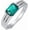9, variant on Sterling Silver Simulated Green Emerald Statement Ring for Women