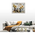 thumbnail image 3 of Farmhouse Sunflower Wall Art Country Sunflower Pictures Wall Decor Rustic Flower Canvas Print Painting Modern Home Artwork Decorations For Bathroom Living Room Bedroom Framed 12"X 16", 3 of 6