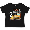 thumbnail image 3 of Inktastic Two and Digging It Bulldozer 2nd Birthday Boys or Girls Baby T-Shirt, 3 of 5