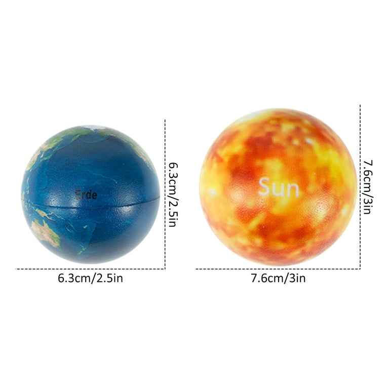 BBTO 20 Pcs Solar System Stress Balls Anti Stress Solar Planets Balls for  Adult Planet Bouncy Balls Space Toys for Kids Early Learning Solar System