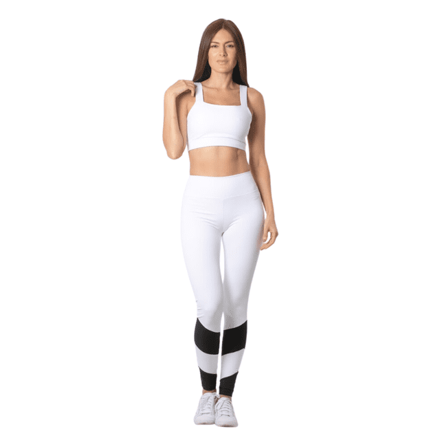 Conjunto deportivo Baleev Fit eco-friendly Top y Malla color blanco mix