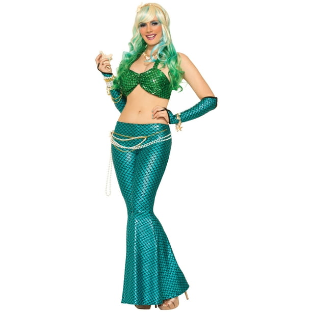 Girls Flared Bell Bottoms Halloween Outfit Mermaid Princes Costume