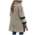 thumbnail image 3 of Tejiojio Women Coat Jacket Winter Loose Cardigan Outwear mid-length plush jacket, 3 of 9