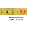 thumbnail image 3 of Self Adhesive Tape Measure 100cm Metric Right to Left Read Measuring Tape Steel Sticky Ruler, Yellow, 3 of 5