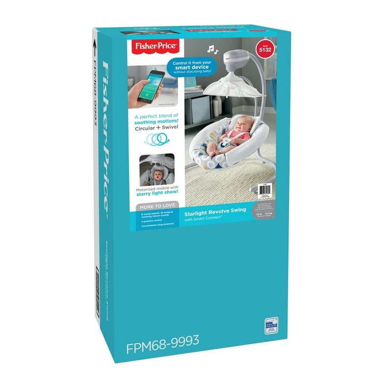 Fisher Price Swing with Smart Connect Blue Starlight Revolve