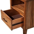 thumbnail image 2 of Transitional Style Nightstand with 1 Drawer and 1 Open Compartment, Brown, 2 of 5