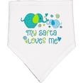 thumbnail image 2 of Inktastic My Safta Loves Me Cute Elephants Baby Bandana Bib, 2 of 4