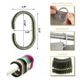 thumbnail image 3 of Clear Gray Shower Curtain Rings - Set of 12, 3 of 5