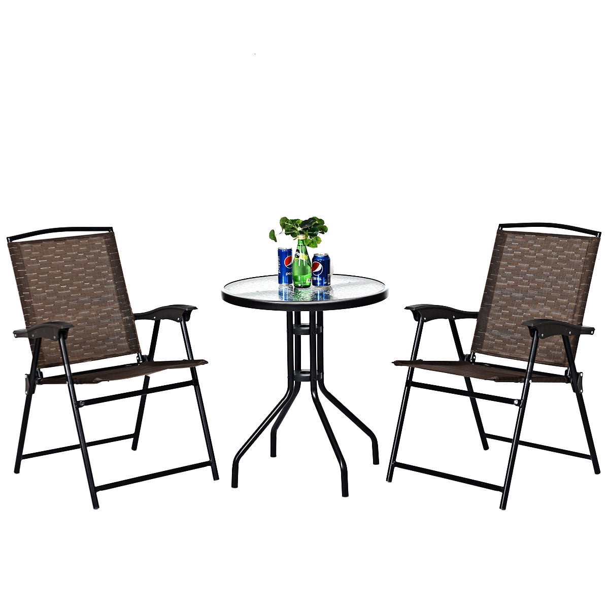 Folding Bistro Set Outdoor Garden Patio Dining Table Chairs Furniture Solid Wood 