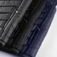 thumbnail image 3 of Dagegui Men's Sleeveless Jacket Lightweight Warm Thin Outerwear With Hood and Pockets Fall Quilted Vest Blue M, 3 of 3