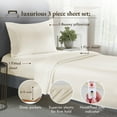 thumbnail image 4 of California Design Den - Luxury Sheets Bed 100% Cotton, 600 Thread Count, Deep Pocket, Snug Fit, Soft & Crisp Best Bedsheet Set with Sateen Weave, 4 of 5