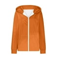 thumbnail image 4 of GaThRRgYP Stylish Outerwear Jacket for Ladies Winter Autumn,Women's Long Sleeved Pocket Orange S, 4 of 6