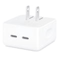 thumbnail image 1 of Open Box Apple 35W Dual USB-C Port Compact Power Adapter Fast Charger for iPhone, iPad, Airpods, Apple Watch, and more, 1 of 4