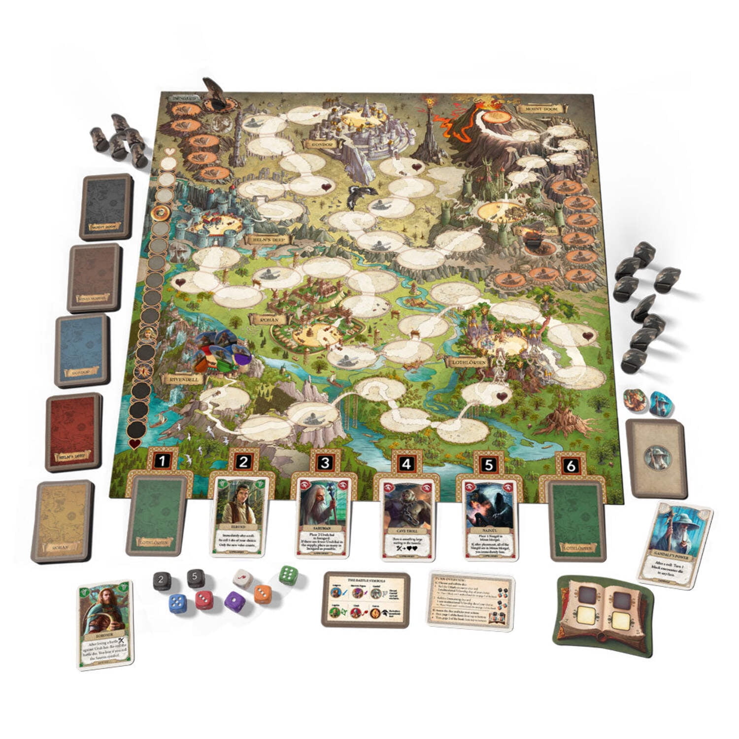ACD Lord of the Rings Adventure to Mount Doom Family Strategy Board Game, Multicolor, 11"