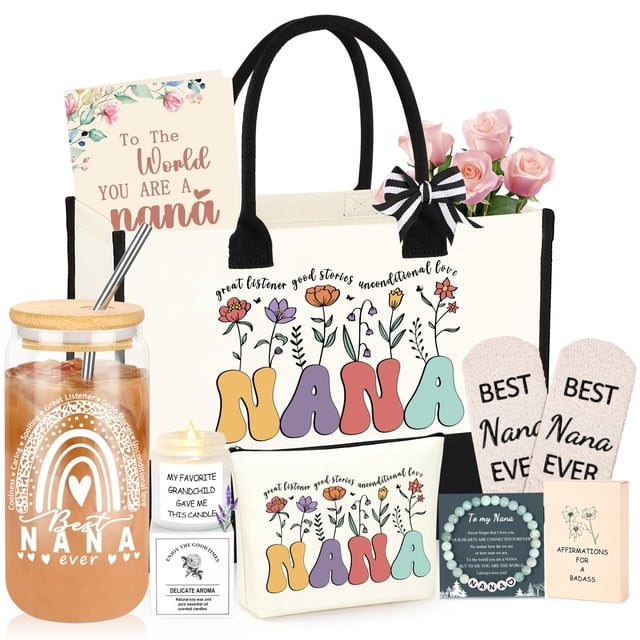 Set de regalo DOGMEM Nana, bolsa de mano, taza, vela, pulsera y calcetines