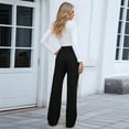 thumbnail image 6 of Women'S Wide Leg Sweatpants Casual High Waisted Straight Sweat Pants Drawstring Joggers with Pockets, 6 of 7