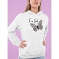 thumbnail image 2 of Butterflies And Leopard Print Hoodie Women -Image by Shutterstock, Female 4X-Large, 2 of 4