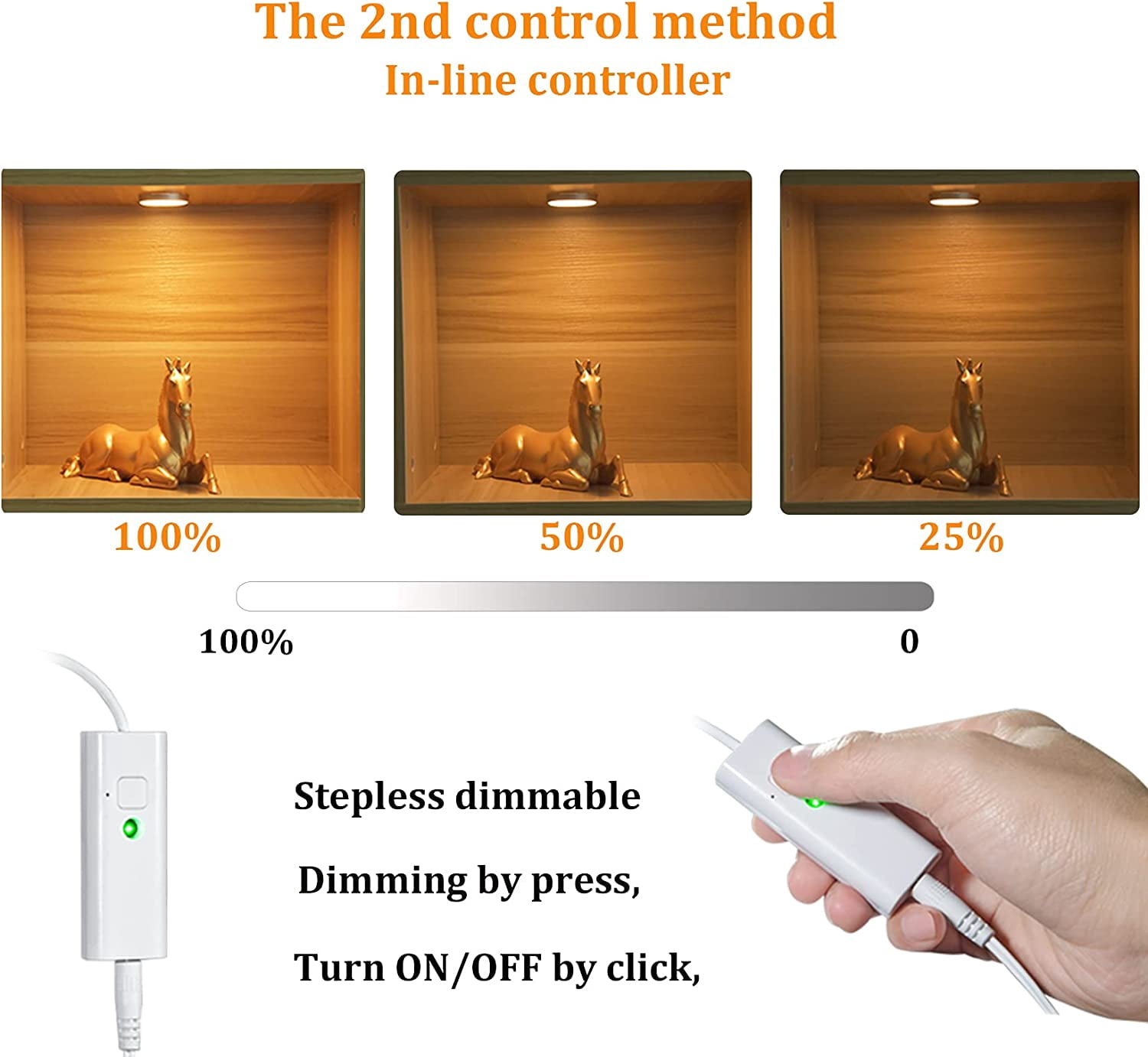 LED Puck Lights Kit with Remote - Dimmable Wired Under Cabinet Lighting 4 Pack, 700lm Super Bright for Kitchen, Counter, Closet & Shelf, 2700K Warm White, Timer Function