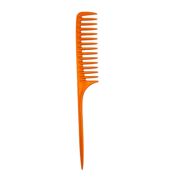 Soidarity Men's Oil Back Head Styling Hair Wide Tooth Salon Brush Comb Hairdressing Cuidado del cabello Naranja