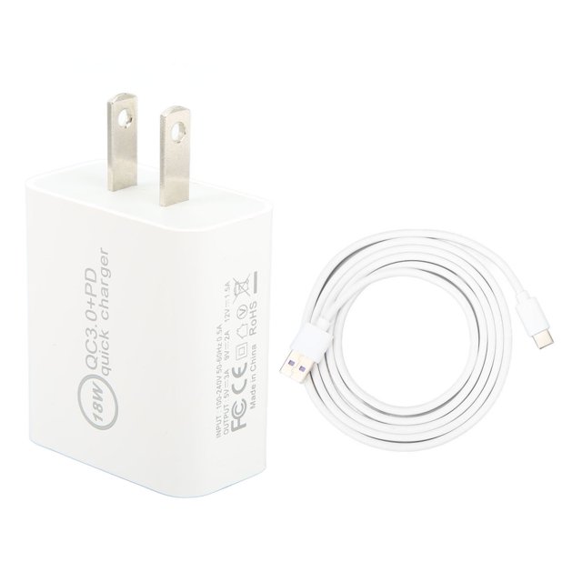 Solución de carga de alta velocidad, adaptador de corriente PD, cargador rápido certificado por UL, tecnología de carga segura para sus dispositivos, compatibilidad universal, cable de carga USB C a