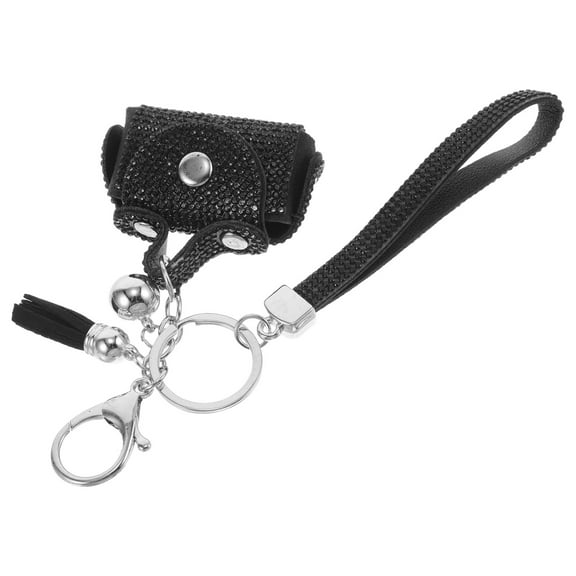 COMPUKAS 1Pcs Mini Purse Shape Keychain Black Tassel Handbag Pendant for Multiple Occasions