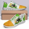 thumbnail image 4 of St Patricks Day Shoes for Women Breathable Running Sneakers Men Green Four Leaf Clover Shoes for Irish Festival Gift White Size 8.5, 4 of 5