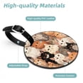 thumbnail image 4 of 2Pcs Leather Round Cartoon Cat Cruise Luggage Tag with Privacy Cover and Name ID Tag - Suitable for Travel Handbags Backpacks School Bags Luggage Tags, 4 of 7