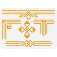 thumbnail image 2 of 1Pc Geometric Border Reusable Painting Stencil Drawing Template for Wood Wall Art Painting 11.7x8.3inch, 2 of 9