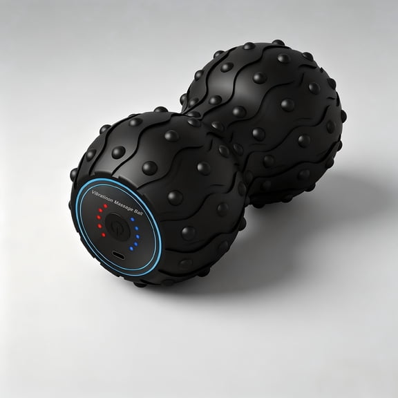 Bola de masaje vibratoria eléctrica recargable con forma de cacahuete