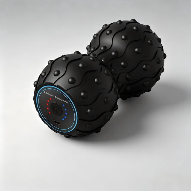 Bola de masaje vibratoria eléctrica recargable con forma de cacahuete