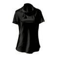 thumbnail image 3 of Womens Fashion Dressy Tops Short Sleeve Cowl Neck Shirts Classy Blouses (Black S), 3 of 3