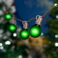 thumbnail image 6 of Novelty Lights 25 Feet Green G30 Globe Outdoor Patio String Lights, Brown Wire, 6 of 7