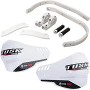 Tusk D-Flex Pro Handguards Silver Bar/White Plastics 7/8 Bars