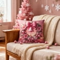thumbnail image 4 of Seyotauo Pink Christmas Pillow Covers 18x18 Inch Cute Colorful Xmas Tree Deer Bow Pattern Throw Pillowcases Winter Holiday Outdoor Seasonal Farmhouse Cushion Cases Decor for Sofa Couch Bed, 4 of 6