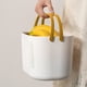 thumbnail image 5 of Cesta de plástico para el baño con asa | Organizador de ducha engrosado con agujeros de drenaje | Caja multiusos para frutas y lavandería | 16x15,2x25,5cm Amarillo, Naranja, Azul, Verde | Duradero, 5 of 9