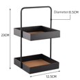 thumbnail image 1 of Two Tier Leather Pad Rectangle//Square Metal Storage Tray for Sundries Cosmetics Jewelry Dessert Tea Storage Toy Tissue, 1 of 7