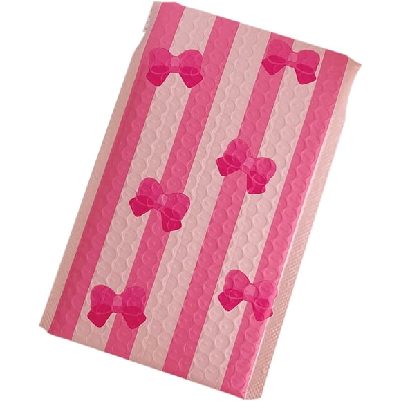 HUGFEGWE Bubble Envelope Package Bags, Bow Tie Style Thickened Mailing Bags,Packaging Bag Envelope Bags Shipping Bag, Supply for Express Delivery Bulk Symbol Package Mail (Rose Pink) CJB91-6109