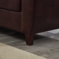 thumbnail image 5 of 59" Loveseat Modern Design Faux Leather Couch, Living Room Sofa with Storage, Big Armrest Sofa, Upholstered Breathable PU Leather Sofa (Burgundy), 5 of 11