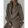 thumbnail image 5 of Women'S Two-Piece Set, Fleece Sweatshirt, Sporty Street Casual Fashion Set for Women, 5 of 10