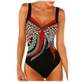 thumbnail image 1 of Maillot de Bain une Pièce à Imprimé pour Femme, Maillot Rétro Vintage, Tenue de Plage, Maillot de Bain, 1 of 2