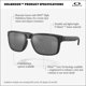 thumbnail image 5 of Gafas de Sol Oakley OO9487 Holbrook XXL Transparente Pulido 61 mm, 5 of 7