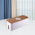 thumbnail image 4 of yuksok Cable Management Box Cord Wire Socket Hider Organizer for Home Office Large White, 4 of 9