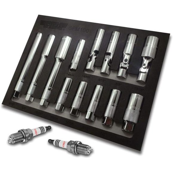 Vim Tools VISPM100 Ensemble Maître de Bougies d'Étincelles à Entraînement de 0,375 Po - 13 Pcs