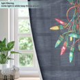 thumbnail image 4 of Yayeee Window Curtains Light Filtering 63"x42" Grommet Panel Pair Home Living Room Decor, Blue Christmas Light, 4 of 7