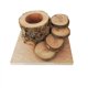 thumbnail image 4 of Juguete de escalera de escalada para hámster enano, plataforma de animales pequeños de madera de fruta Natural con cuencos de alimentación, 4 of 4