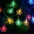 thumbnail image 2 of Christmas Snowflake String Lights, 20ft 40 LED Fairy Lights Battery Operated Twinkle Lighting for Bedroom Home Party Xmas Tree Indoor Outdoor Decor, 2 of 6