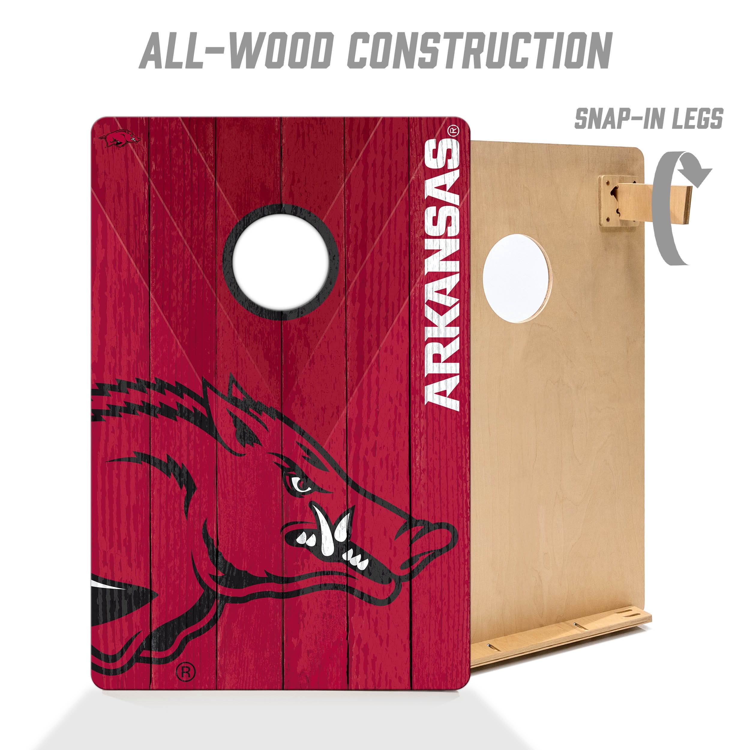 YouTheFan NCAA Arkansas Razorbacks 2' x 3' Cornhole Game No Bags
