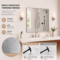 thumbnail image 3 of Wall-Mounted Mirror Aluminum Alloy Frame Bathroom Wall Mirror for Vanity Living Room, Bedroom Entryway Room Home Decor 30" x 30", 3 of 12