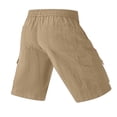 thumbnail image 5 of HappyYEE Men’s Elastic Waist Cargo Shorts, Loose Bermuda Shorts with Multi Pockets, Casual Outdoor Sports Bottoms XXL, 5 of 9