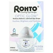 Rohto Optic Glow Whitening & Lubricant Eye Drops, Brightens & Hydrates, 0.4 fl oz